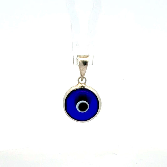 Silberner Anhänger 925 mit Nazar Auge, ca. 0,85 g, Juwelier Alen, detailreiche Schmuckstückansicht