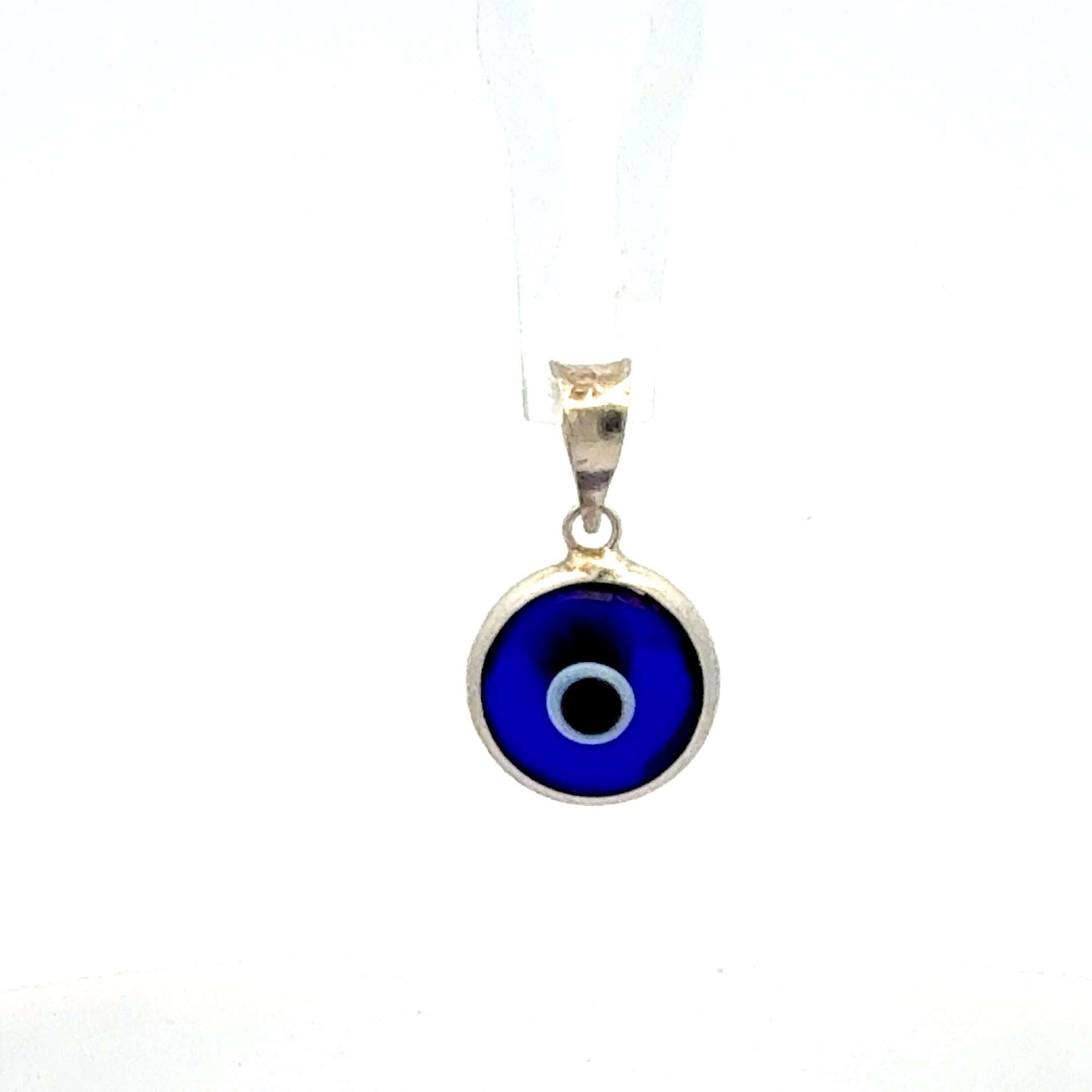 Silberner Anhänger 925 mit Nazar Auge, Juwelier Alen, leichtes Schmuckstück, detailreiche Gestaltung, 0,85 g.