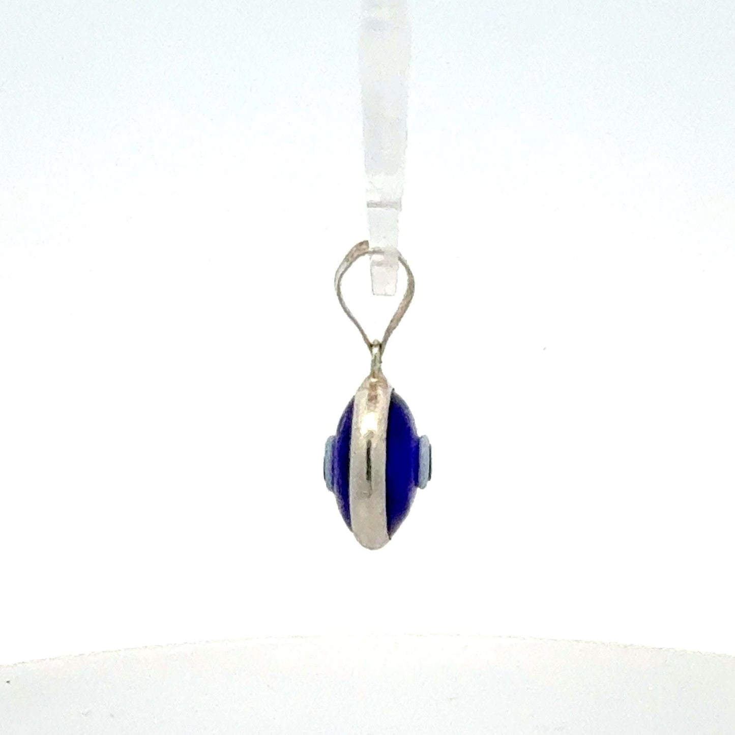 Silberner Anhänger 925 mit Nazar Auge, filigranes Schmuckstück von Juwelier Alen, leichtes Gewicht von 0,85 g.