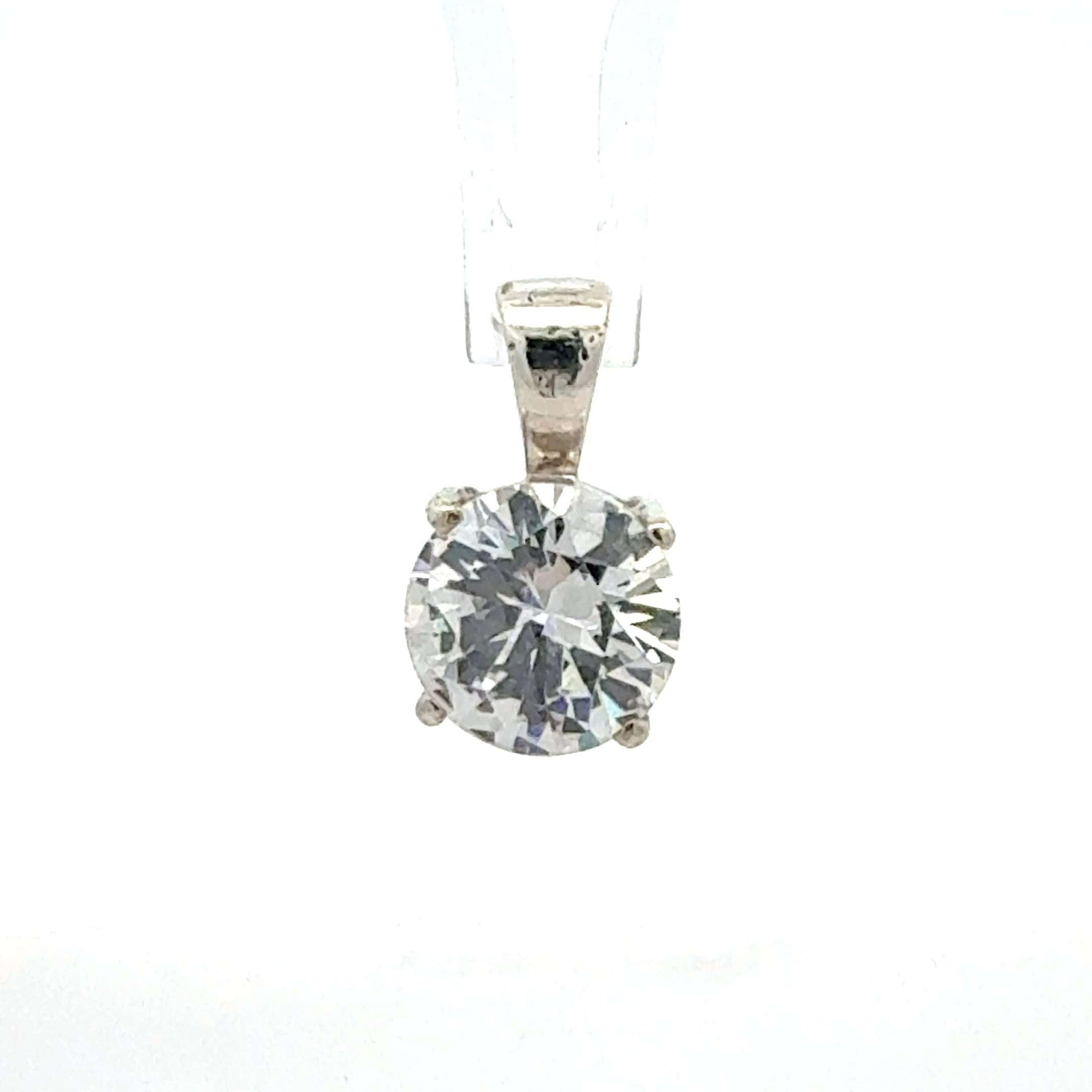 Silber 925 Anhänger mit Zirkonia von Juwelier Alen, elegante Schmuckstück, zeigt den funkelnden Zirkonia-Design im Bild