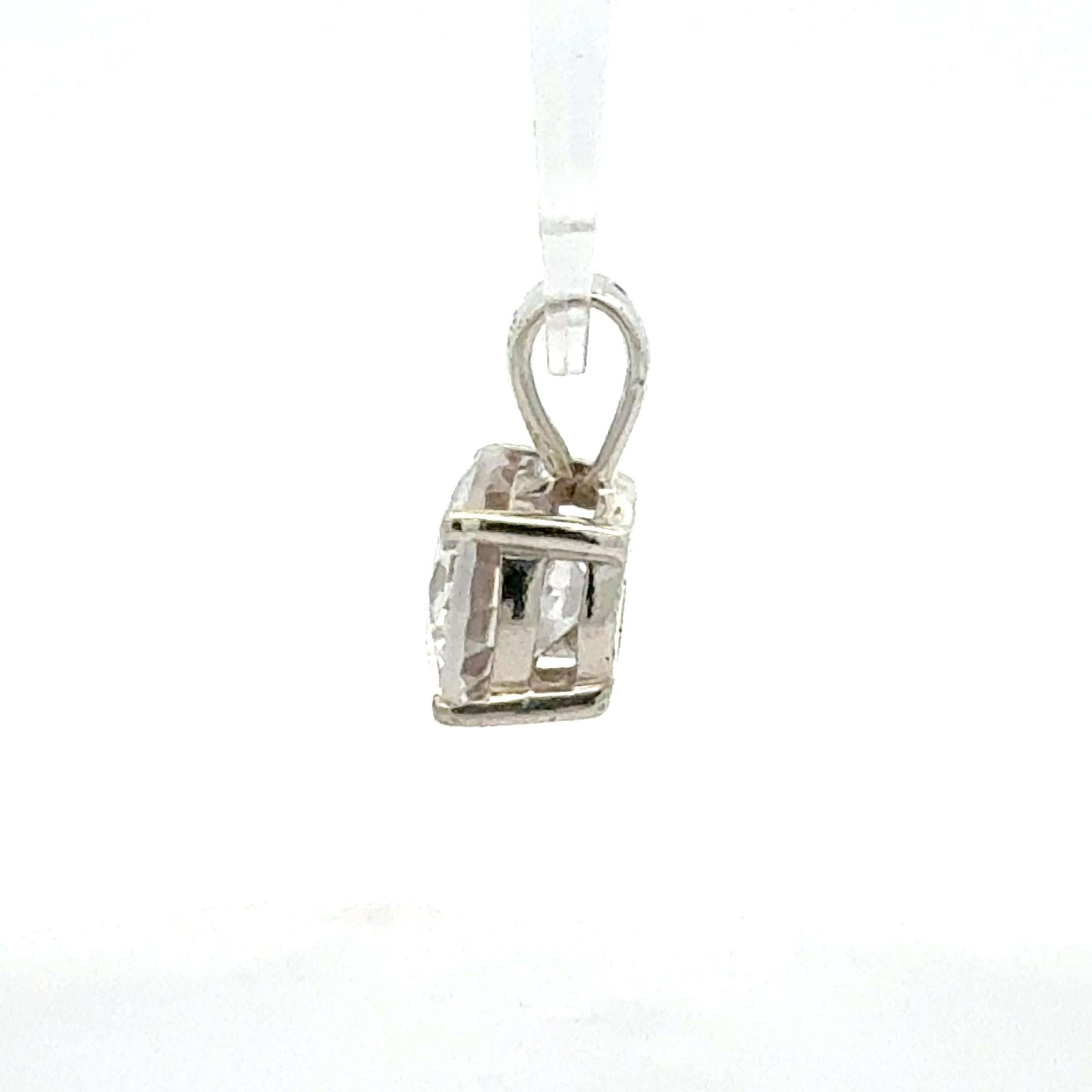 Silber 925 Anhänger mit Zirkonia von Juwelier Alen, glänzender Schmuckanhänger, elegantes Design, ca. 2,83 g schwer