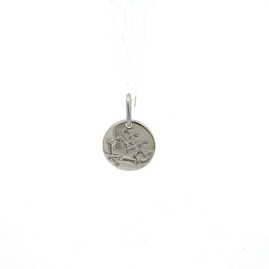 Silberner Anhänger mit Zirkonia, 925er Silber, leichtes Design, Schmuckstück mit funkelnden Steinen, von Juwelier Alen