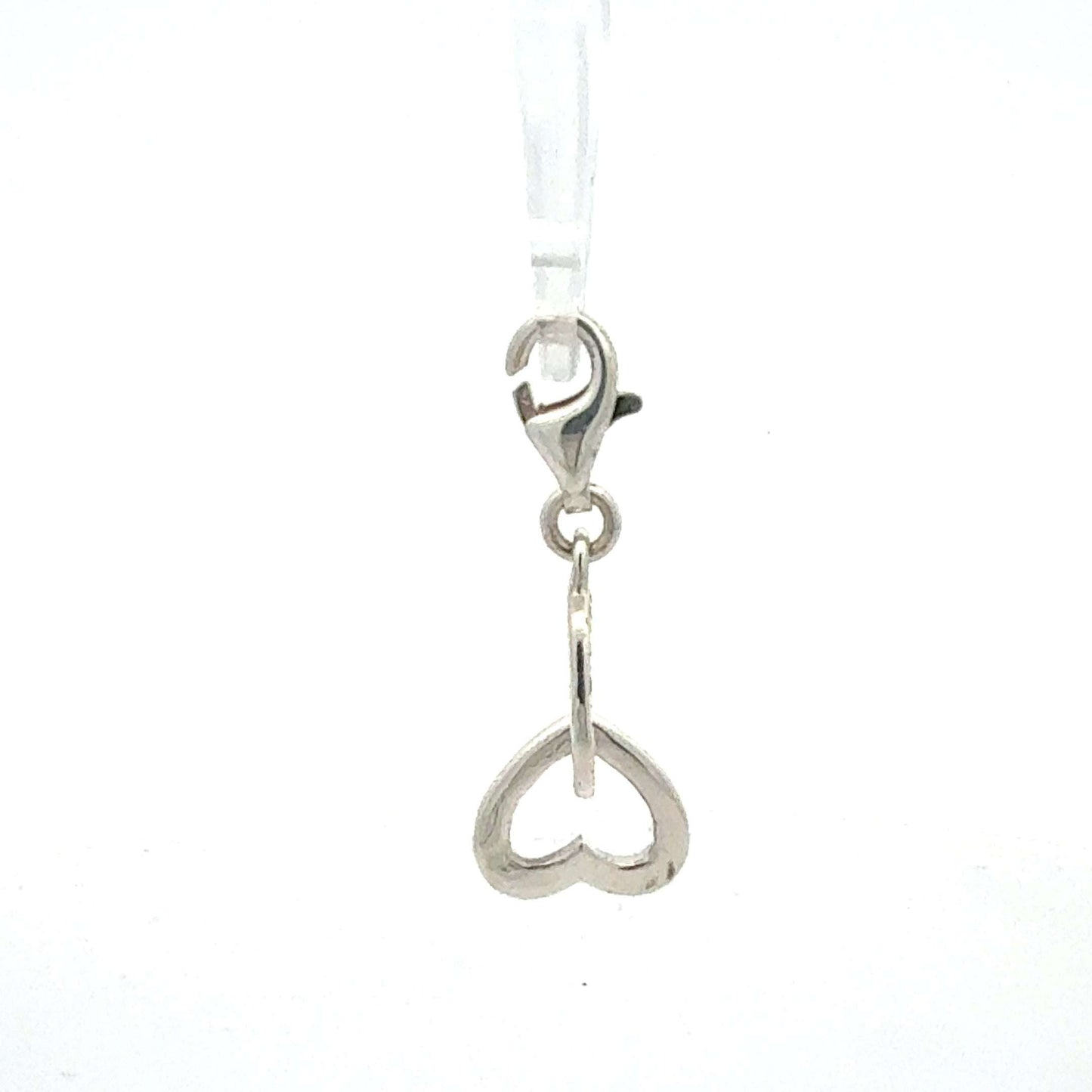 Silber 925 Anhänger mit Doppelherz-Design und Zirkonia, filigraner Schmuck von Juwelier Alen, Gewicht 1,39 g