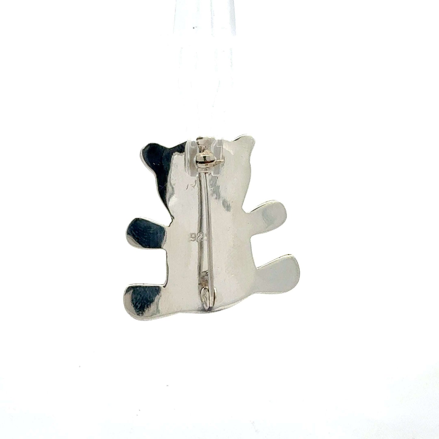 Silberne Bär Brosche aus 925er Silber, Gewicht 5,24 g, mit detailliertem Bären-Design, von Juwelier Alen