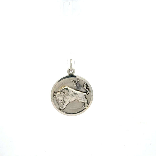 Silberanhänger Stier aus 925er Silber, ca. 3,58 g, detailreiche Tierfigur, Schmuckstück für Tierliebhaber