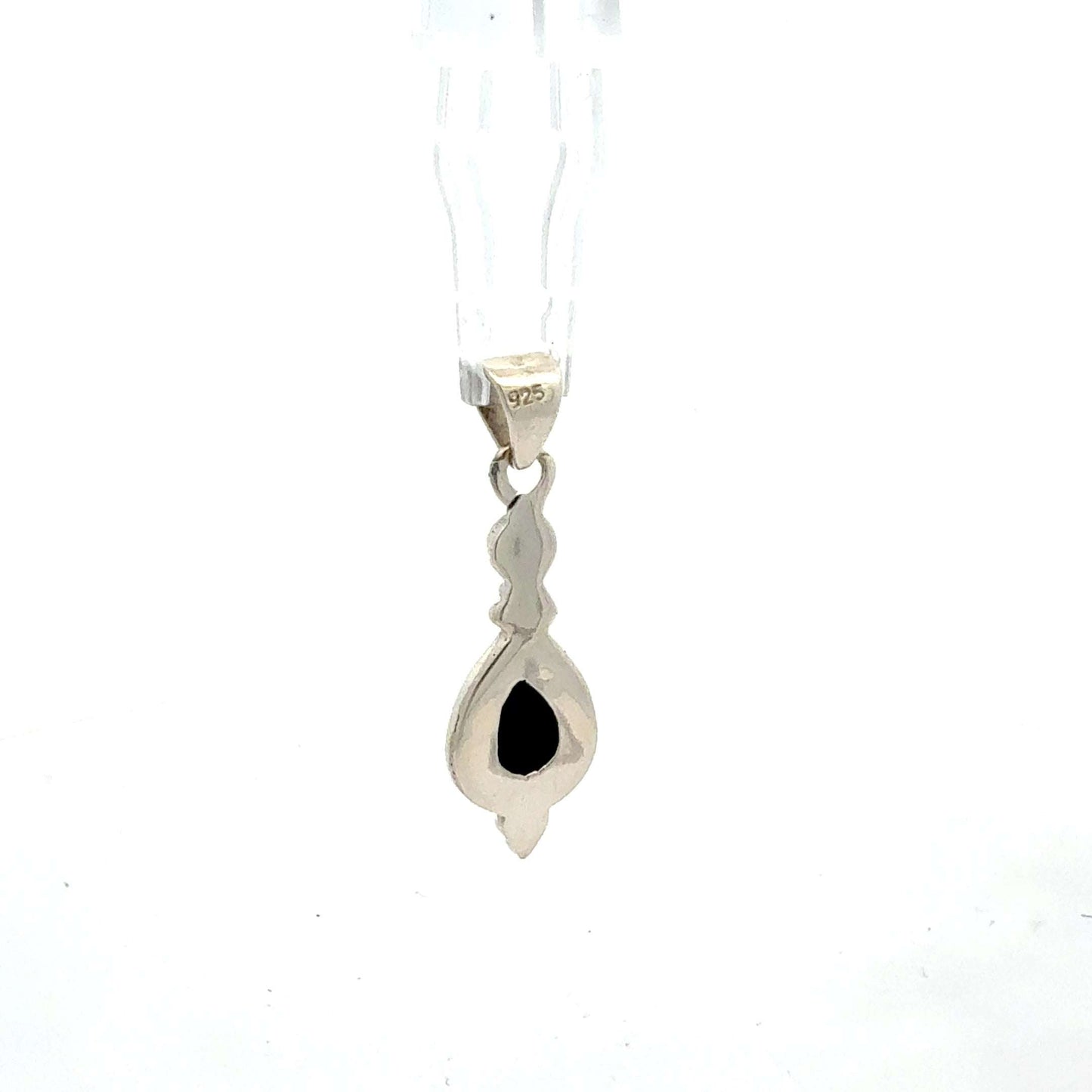 Silber 925 Anhänger mit Lapis-Tropfen, handgefertigt, elegantes Schmuckstück von Juwelier Alen, ca. 2,87 g schwer.