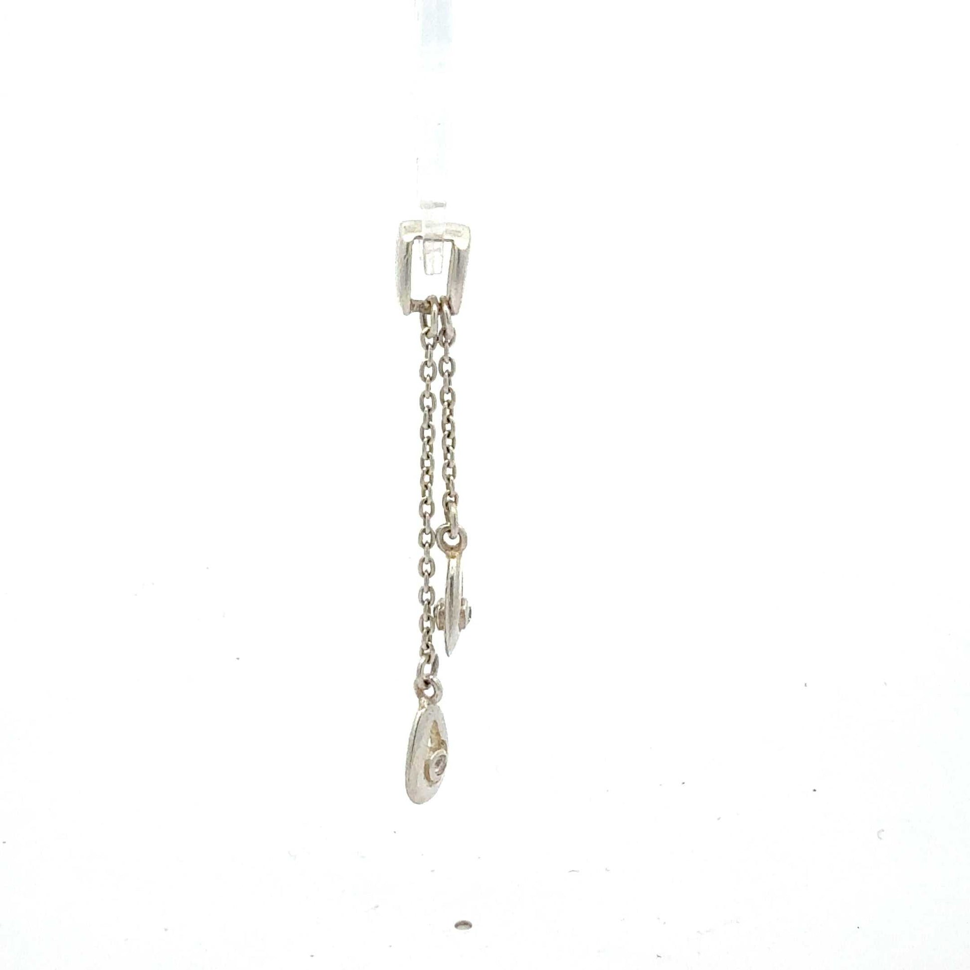 Silber 925 Anhänger mit Zirkonia Doppelstein, elegantes Schmuckstück, 2,27 g, von Juwelier Alen.