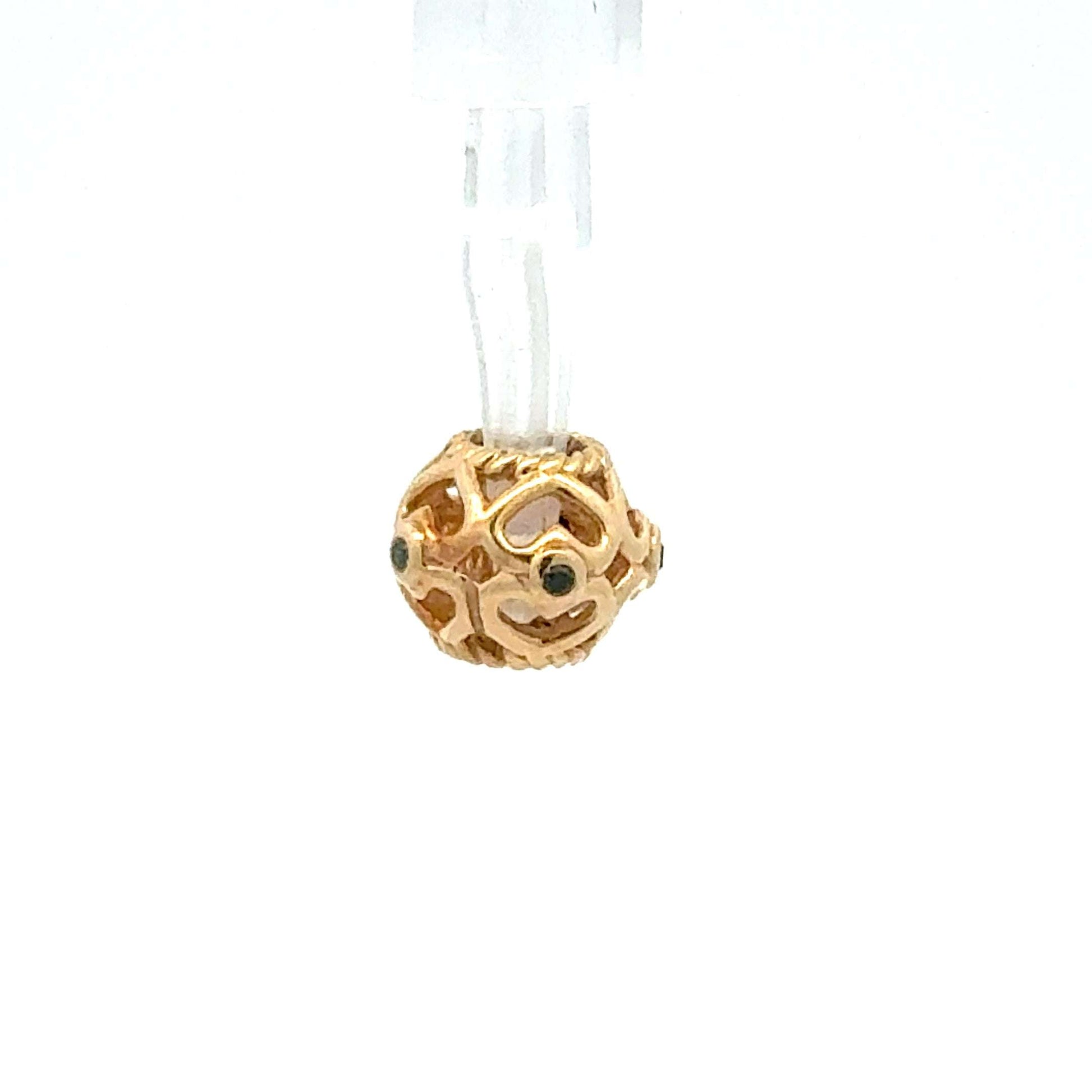 Pandora Anhänger aus 585 Gold mit Saphir, eleganter Schmuck mit 2,41 g, Juwelier Alen.