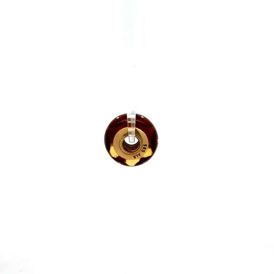 Pandora Charm aus 585 Gold mit braunen Steinen, eleganter Anhänger, ca. 3,77 g, von Juwelier Alen, detailreiche Schmuckstück.