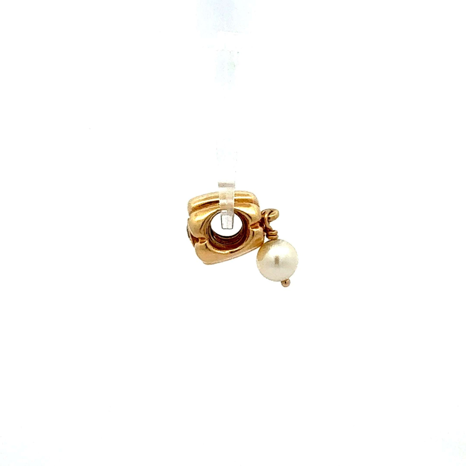 Pandora Anhänger aus 585 Gold mit Perle und Zirkonia, eleganter Schmuckanhänger, 4,39 g, von Juwelier Alen