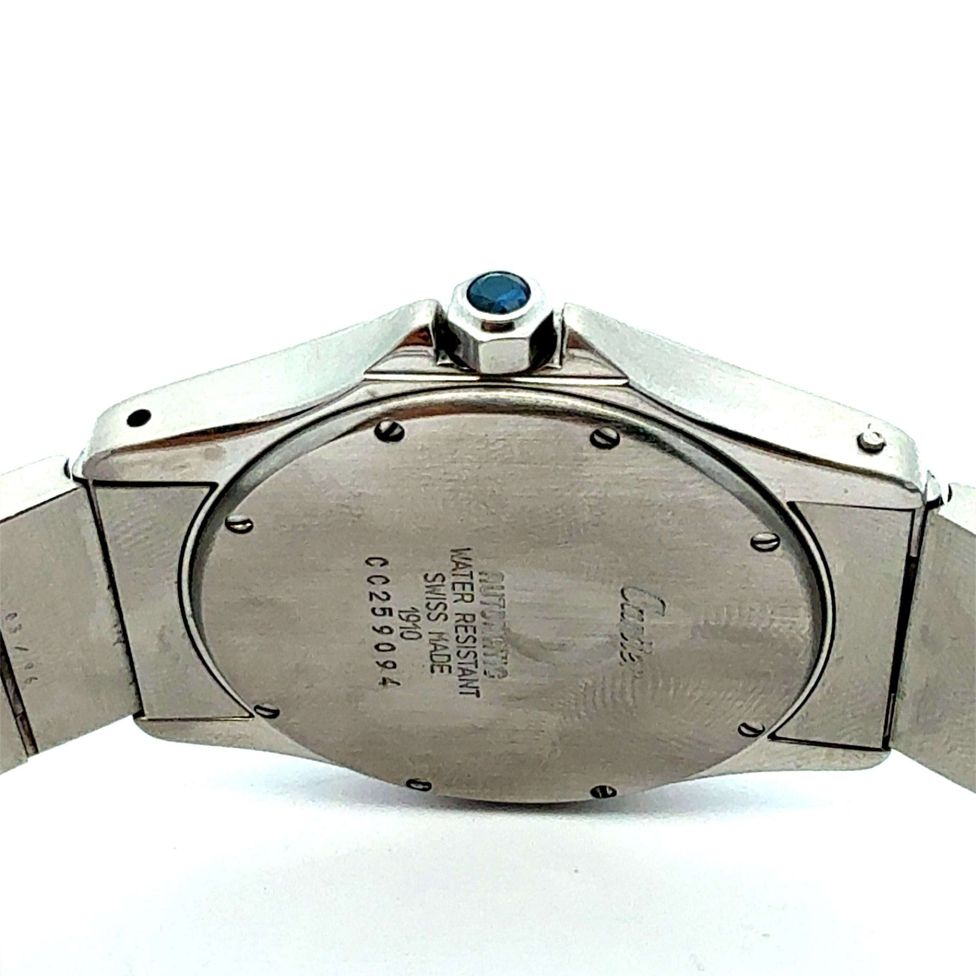 Cartier Santos Ronde Uhr aus Edelstahl und 18K Gold mit Box und Zertifikat, elegante Damenuhr mit klassischem Design