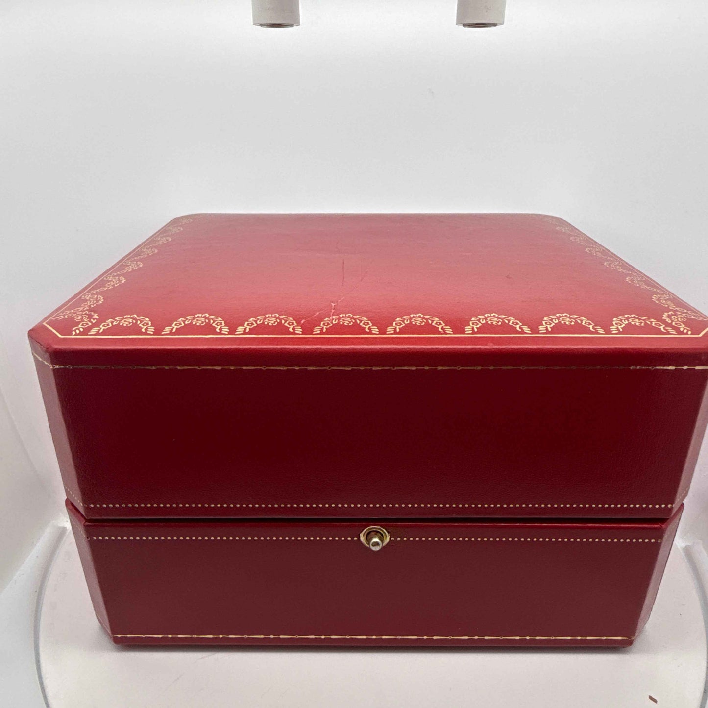 Cartier Santos Ronde Damenuhr aus Edelstahl und 18K Gold mit Box und Zertifikat, elegante Uhr im klassischen Design.