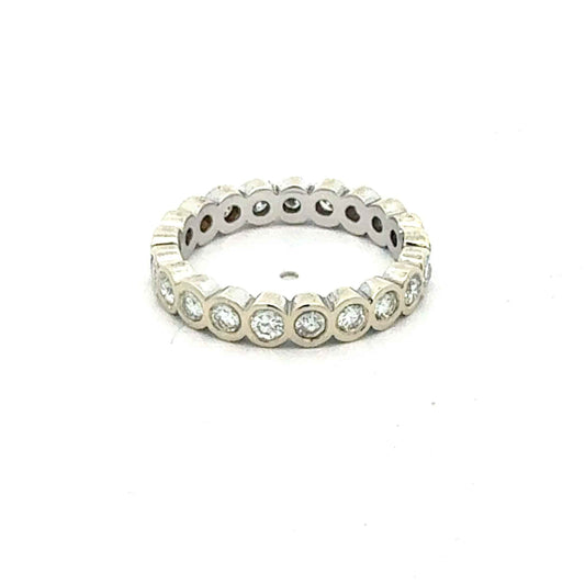 Exklusiver Brillantring aus 585 Weißgold – 21 Vollschliff-Brillanten, 1,17 ct