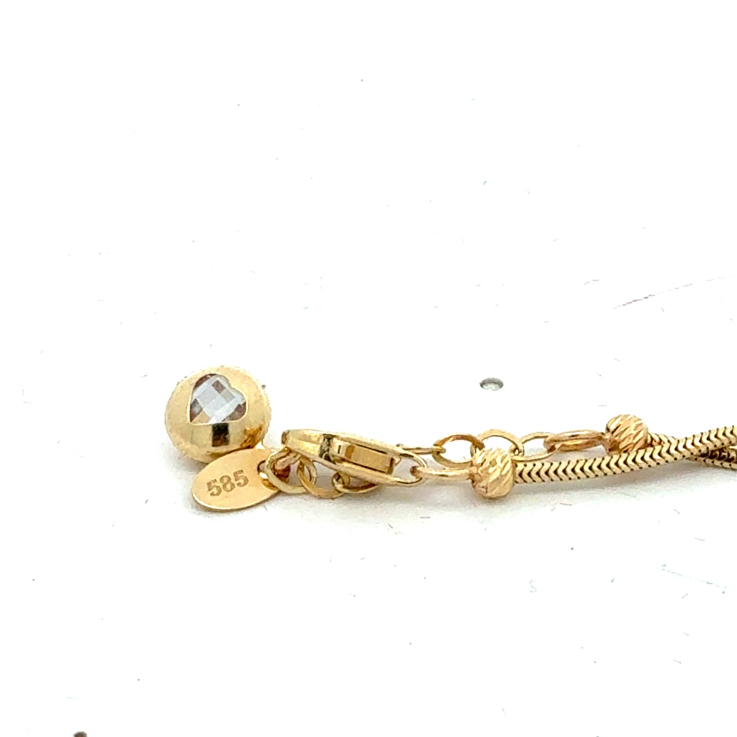 Edles Armband aus 585er Gold mit Zirkonia