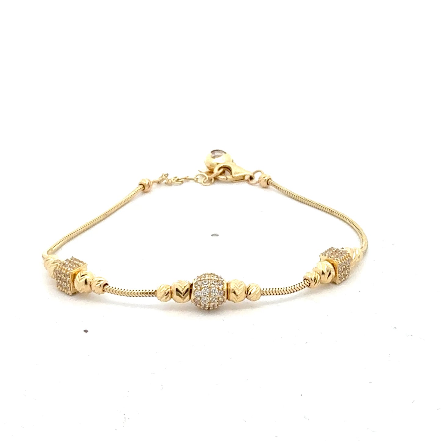 Edles Armband aus 585er Gold mit Zirkonia