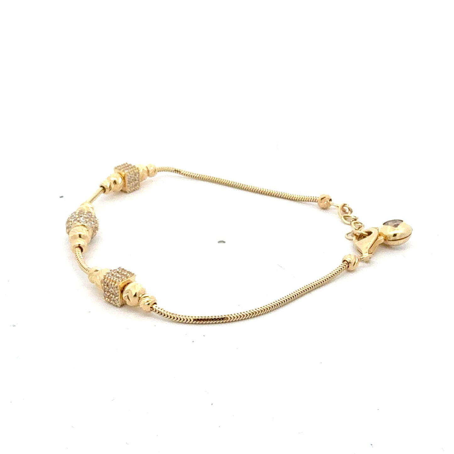 Edles Armband aus 585er Gold mit Zirkonia