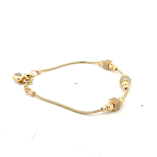 Edles Armband aus 585er Gold mit Zirkonia