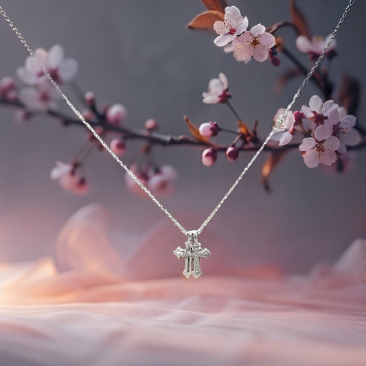 Silberkette 2,07 g – 925 – 46 cm – Zwei Kreuzanhänger