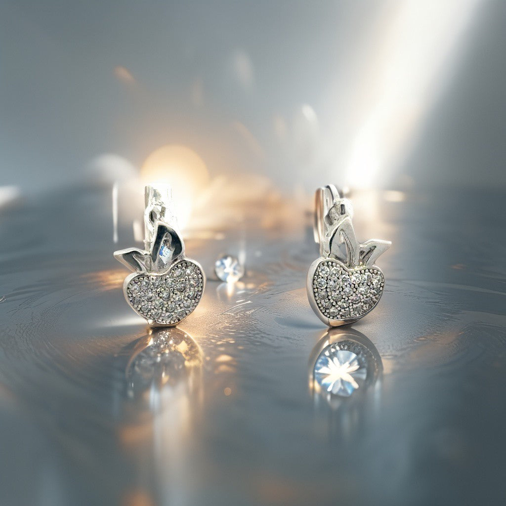 Elegante 925er Silber-Ohrringe mit Zirkonia – 2,44 g