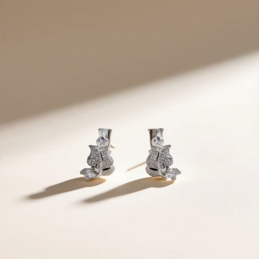 Elegante Silber-Ohrringe mit funkelnden Zirkonia – 2,60 g