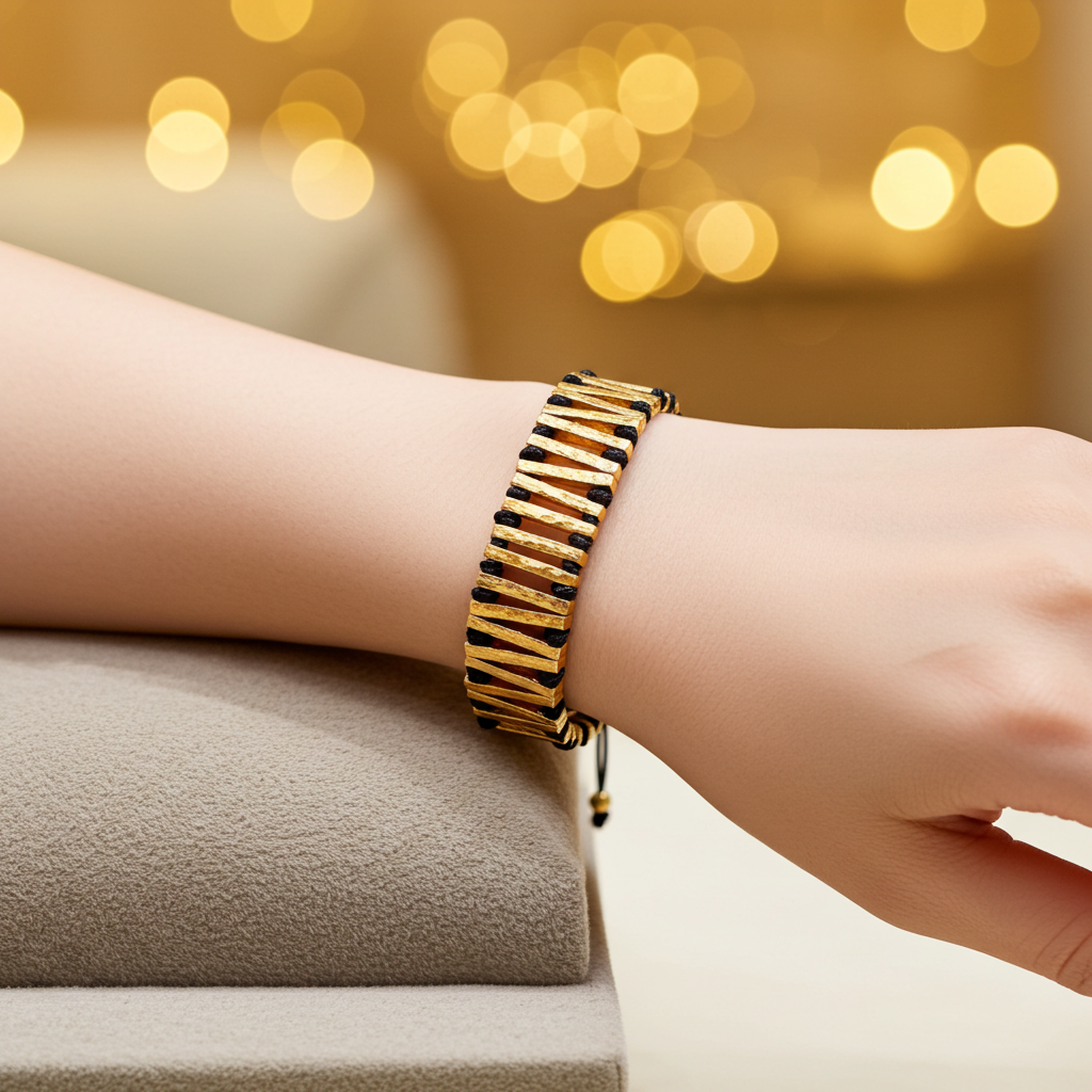 Statement-Armband "Nokturne" | Geometrisch & Verstellbar | Zwei Farbvarianten