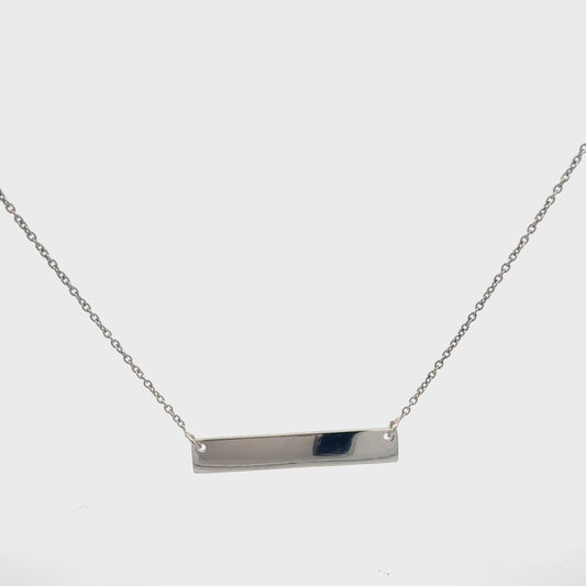 Kette Silber 925 – 4,72 g, 50 cm mit Namensplättchen