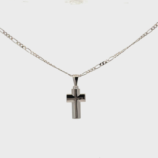 Silberkette 925 mit Kreuz-Anhänger – 45 cm | Juwelier Alen