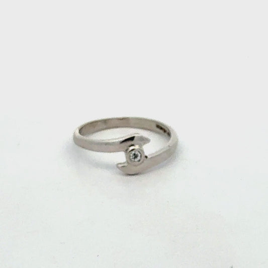 Silberring 925 – Größe 56 – 1,92 g – Zirkonia