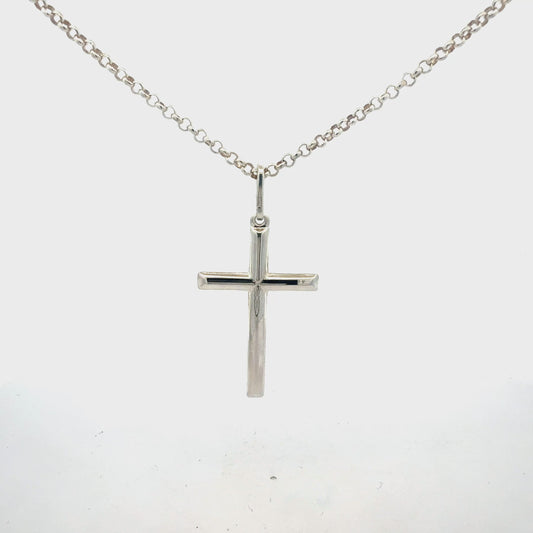 Kette 925 mit Kreuz-Anhänger – 16,91 g, 90 cm