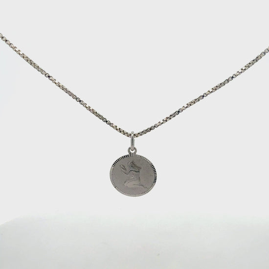 Silberkette 925 Jungfrau-Anhänger 40cm - Produktvideo zeigt Details