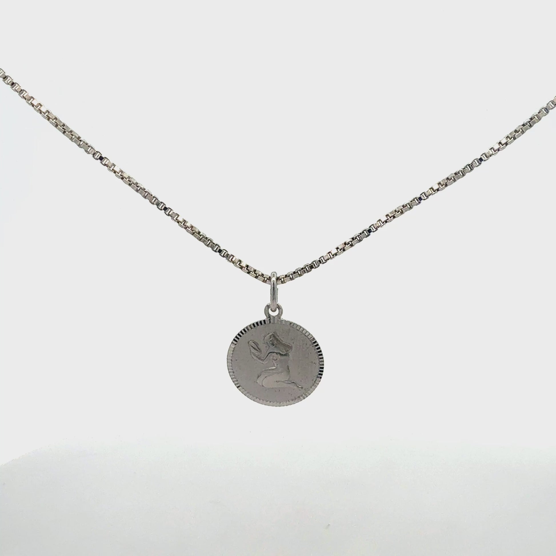 Silberkette 925 Jungfrau-Anhänger 40cm - Produktvideo zeigt Details