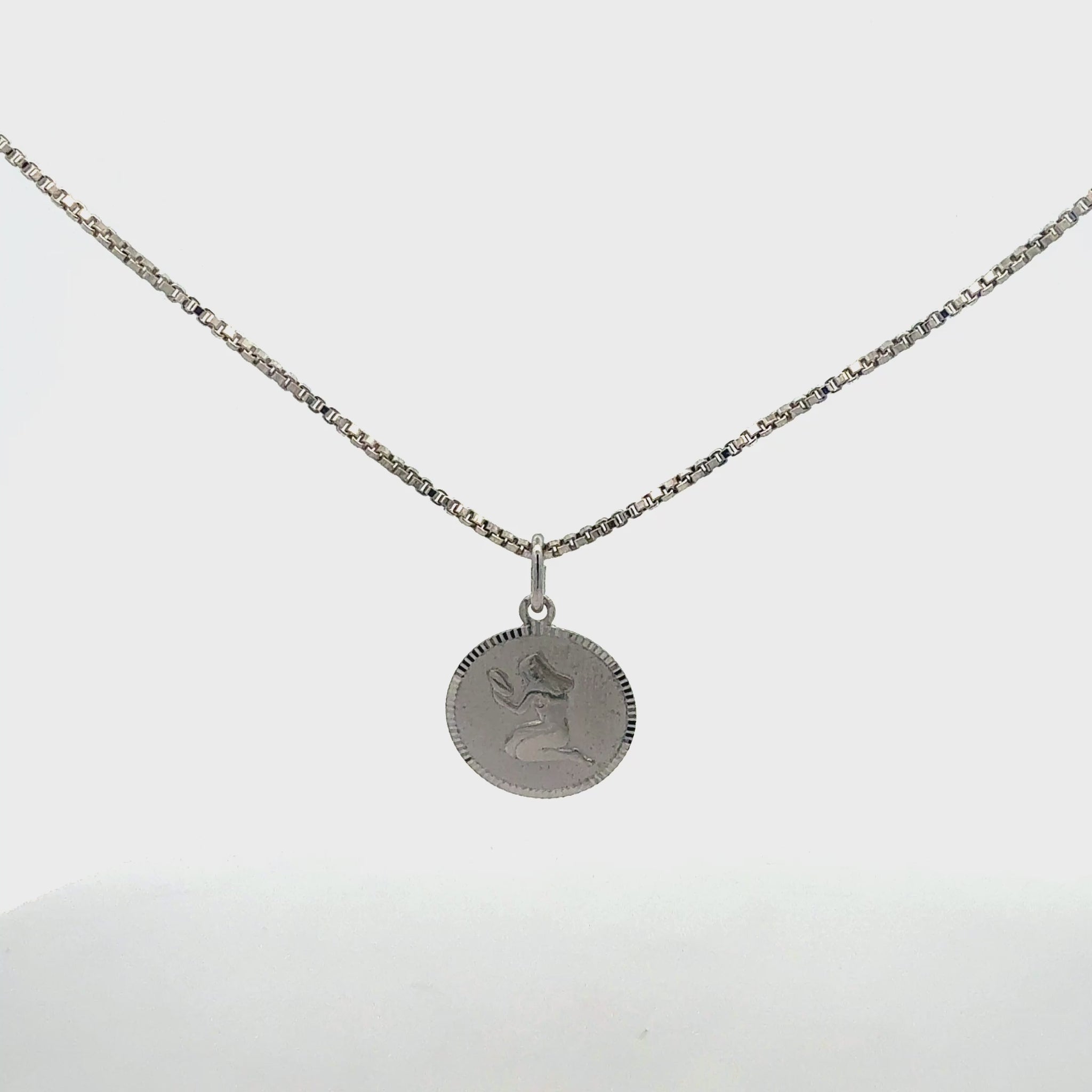 Silberkette 925 Jungfrau-Anhänger 40cm - Produktvideo zeigt Details