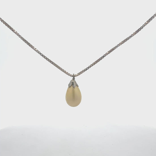 Silberkette 925 mit Perlen-Anhänger 360 Grad Detailansicht