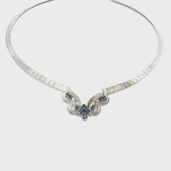 Silberkette 925 mit blauen Steinen - Produktvideo zeigt Details und Verarbeitung