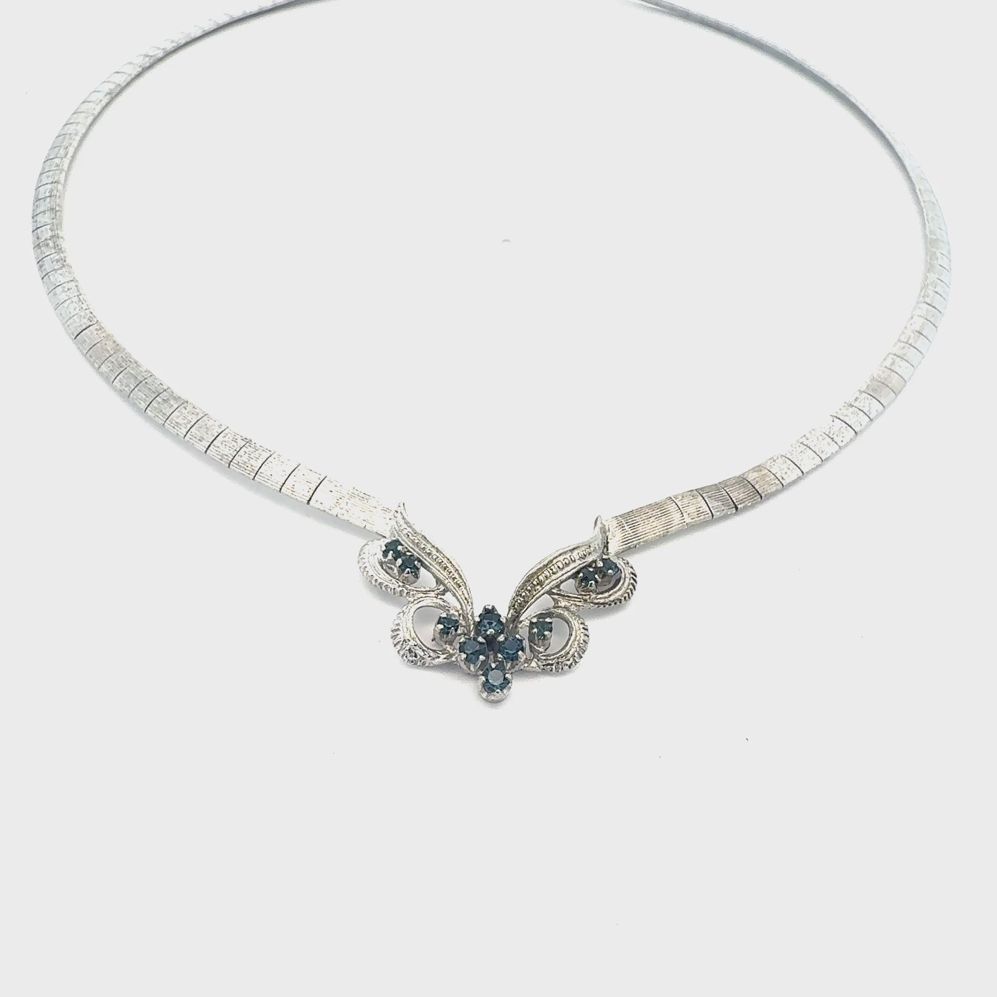 Silberkette 925 mit blauen Steinen - Produktvideo zeigt Details und Verarbeitung