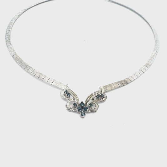 Silberkette 925 mit blauen Steinen - Produktvideo zeigt Details und Verarbeitung