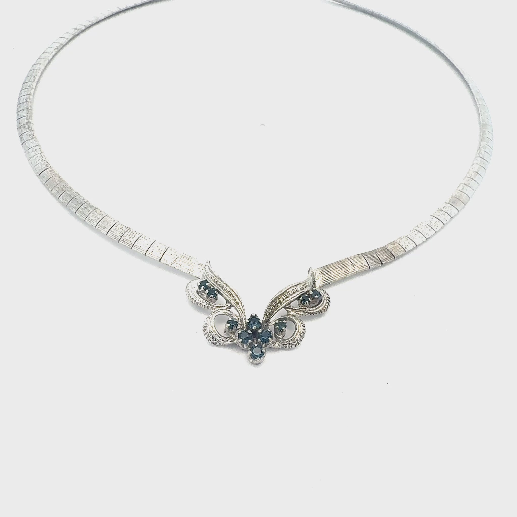 Silberkette 925 mit blauen Steinen - Produktvideo zeigt Details und Verarbeitung