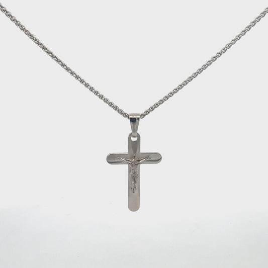 Kette Silber 925 – 6,83 g, 50 cm mit Kreuz-Anhänger