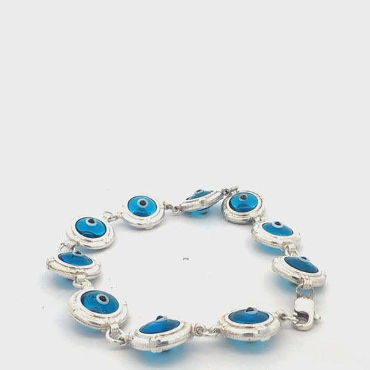Armband Silber 925 mit Nazar-Steinen