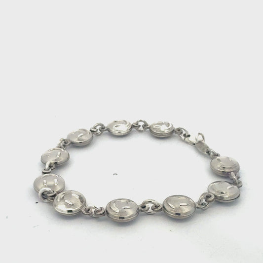 Silberarmband 925 mit Smile-Anhängern – fröhlich & stilvoll