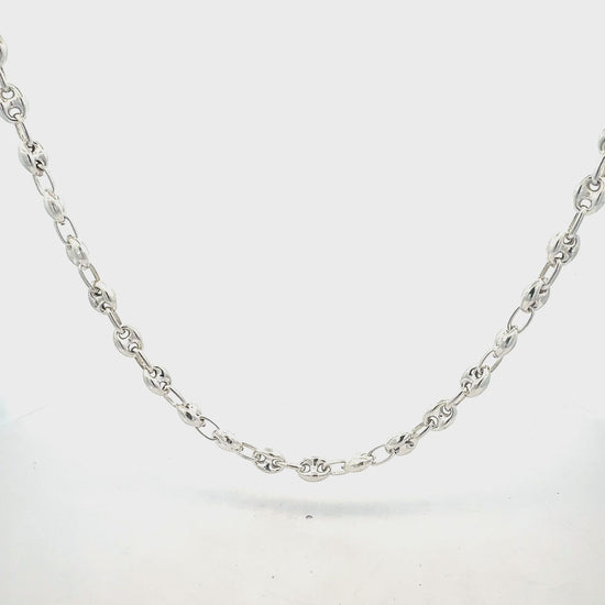 Silber Bohnenkette 925 60cm 22,68g - Produktvideo zeigt Details