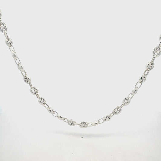 Silber Bohnenkette 925 60cm 22,68g - Produktvideo zeigt Details