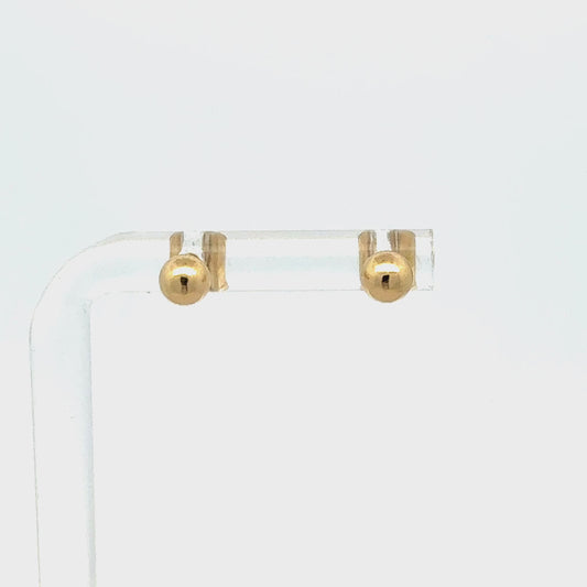 Ohrringe 585 / 14 Karat Gelbgold – Stecker – 0,81 g