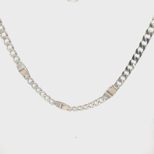 Massive Panzerkette 925 Silber – 50 cm, 44g – Unisex Silberkette