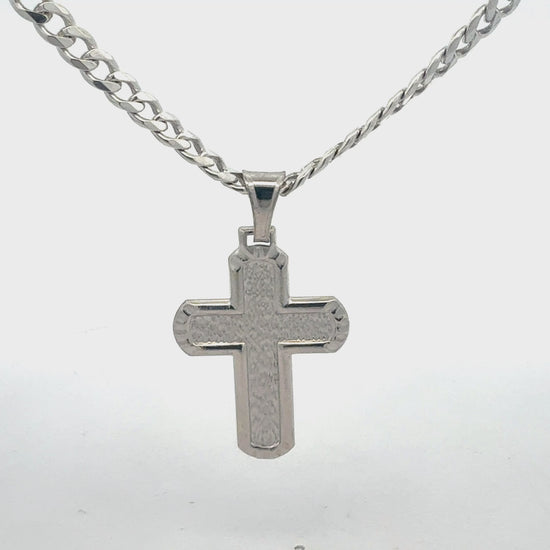 Silberkette 925 Kreuz-Anhänger 50cm - Produktvideo zeigt Details"
Bild 2 (UN-0115_1.jpg): "925 Sterling Silber Kett