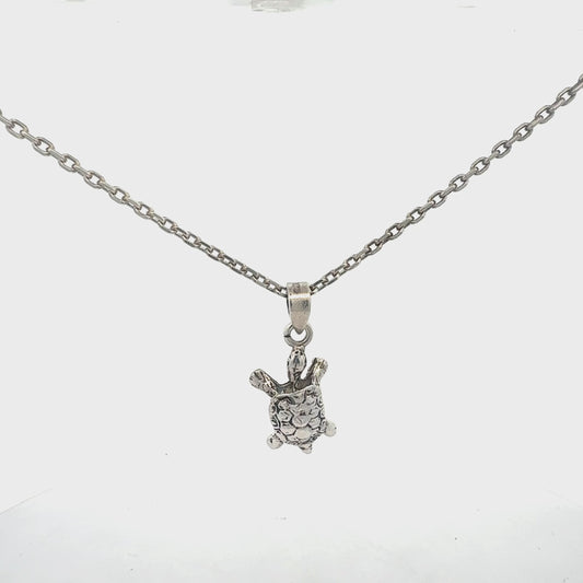 Kette Silber 925 – 13,16 g, 53 cm mit Schildkröten-Anhänger