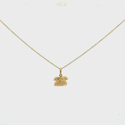 Goldkette 585 mit Telefon-Anhänger