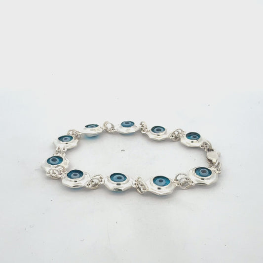 Armband Silber 925 mit Nazar-Steinen – Schutz in stilvoller Form