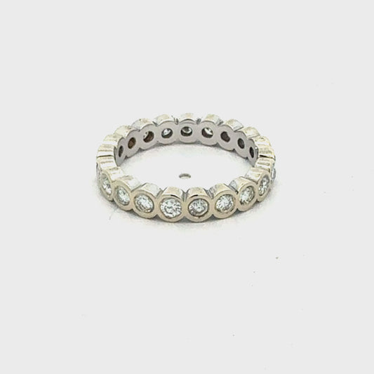 Exklusiver Brillantring aus 585 Weißgold – 21 Vollschliff-Brillanten, 1,17 ct