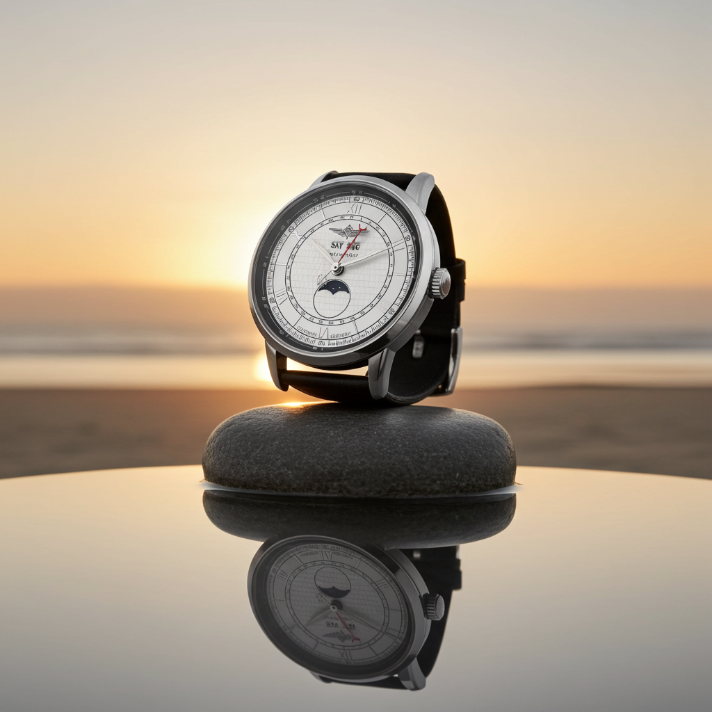 Breytenbach Automatik-Herrenarmbanduhr mit zahlreichen Funktionen.